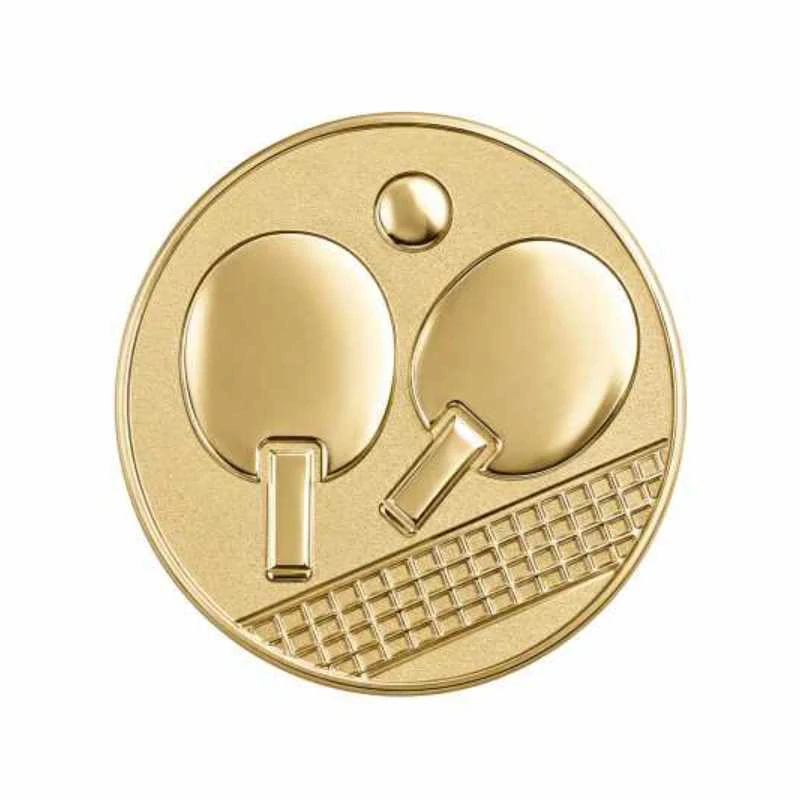Emblém 50mm "Stolní tenis" zlatý 1065009