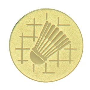 Emblém 25mm "Badminton" zlatý 1062507-1